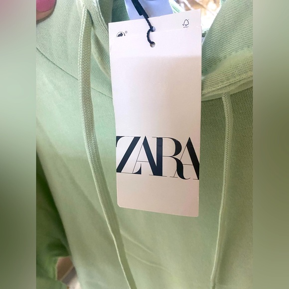 ZARA HOODED SWEATSHIRT!! New with tag. Sea green color. - Picture 6 of 7